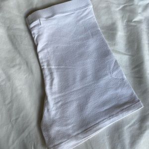 White Cloth Bike Shorts